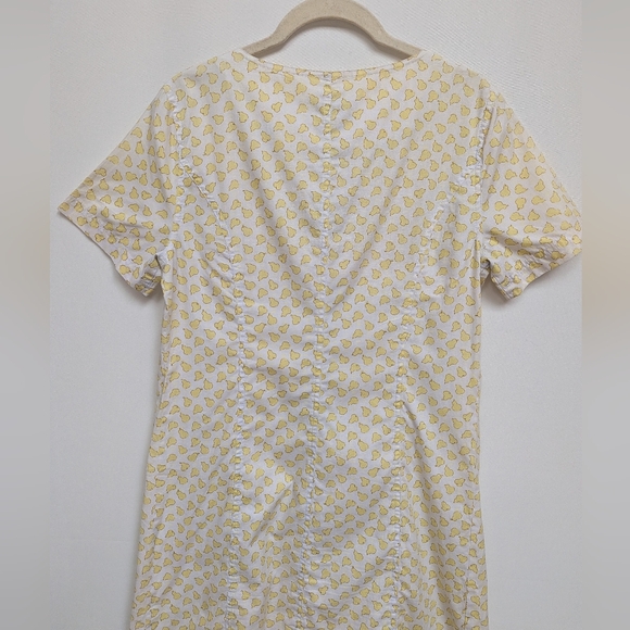 VTG So Blue Pear Fruit Print 100% Cotton Short Sleeve Shift Dress Size 6 - Picture 10 of 10